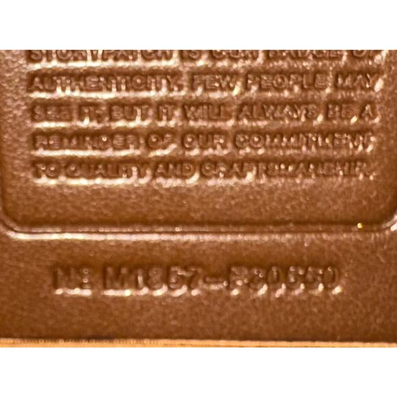 Coach Charlie Pebble Leather Backpack F30550 Saddle Brown Tan Size Med Large - Picture 11 of 11